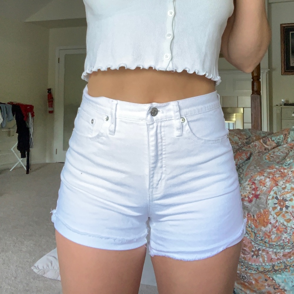white jcrew shorts